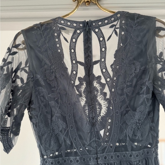 Mist blue lace romper by Honey punch - Picture 6 of 8